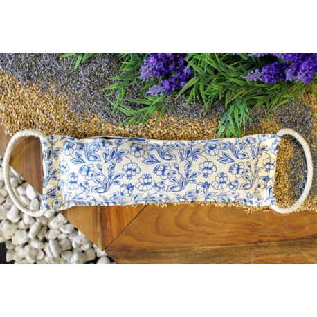 Natural Cotton Wheat Bags - Blue