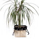 Natural Jute Cotton Gift Bag - Black Lining - Large