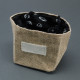 Natural Jute Cotton Gift Bag - Black Lining - Medium