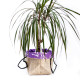 Natural Jute Cotton Gift Bag - Lavender Lining - Large