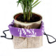 Natural Jute Cotton Gift Bag - Lavender Lining - Medium