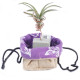 Natural Jute Cotton Gift Bag - Lavender Lining - Small