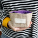 Natural Jute Cotton Gift Bag - Lavender Lining - Small