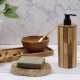 Natural Teakwood Soap Dispenser - Round