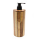 Natural Teakwood Soap Dispenser - Round