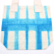 Natural Tye-Dye Cotton Bag (8oz) - 38x42x12cm - Sky Blue Blocks - Natural Handle