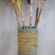 Seagrass &amp; Abu-Abu Raffia Set - 2 Vase &amp; 2 Bins