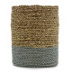 Seagrass &amp; Abu-Abu Raffia Set - 2 Vase &amp; 2 Bins