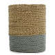 Seagrass &amp; Abu-Abu Raffia Set - 2 Vase &amp; 2 Bins