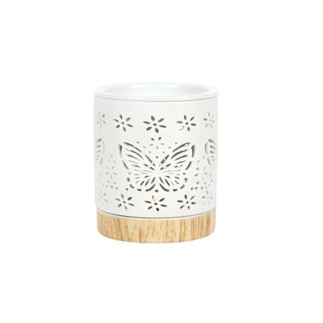 Matte Ceramic Butterfly Oil Burner