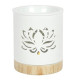 White Lotus Cut Out Oil Burner