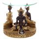 Gold &amp; Brown Thai Buddha Oil &amp; wax Burner With Glass Mosaic