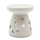 Lrg Classic White Oil Burner - Moon &amp; Star