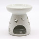 Lrg Classic White Oil Burner - Moon &amp; Star