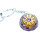 Orgonite Power Keyring - Amethyst Mandala Hearts