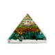 Sm Orgonite Pyramid 25mm Gemchips and Copper (assorted colours/designs)