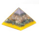 Lrg Organite Pyramid 70mm - Tree（gold base)