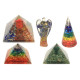 Orgonite Pyramid - Seven Chakra Flower of Life - 70 mm