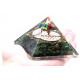 Orgonite Pyramid - Green Acewnturine nd Flower of Life - 70 mm