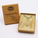 Necklace &amp; Earring Set - Bravery Leaf - Gold