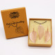 Necklace &amp; Earring Set - Bravery Leaf - Pink Gold