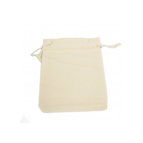 Quality Velvet Pouch - Ivory 10x12cm