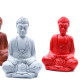 6x Matt Mini Buddha (Assorted Colours)