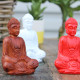 6x Matt Mini Buddha (Assorted Colours)