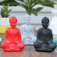 6x Matt Mini Buddha (Assorted Colours)