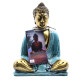 Teal &amp; Gold Buddha - Medium