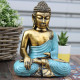 Teal &amp; Gold Buddha - Large