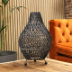 Rattan Table Lamps - Black