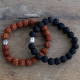 Rudraksha Buddah Bangle Mala - Dark