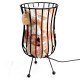 Tall Salt Rock Brazier, Pink Salt Chunks, Cable &amp; Bulb