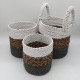 Seagrass Basket Set - Grey / Natural / White