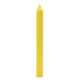 Solid Colour Dinner Candles - Rustic Lemon - Pack of 5