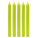 Solid Colour Dinner Candles - Rustic Lime Green - Pack of 5