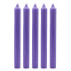 Solid Colour Dinner Candles - Rustic Lilac - Pack of 5