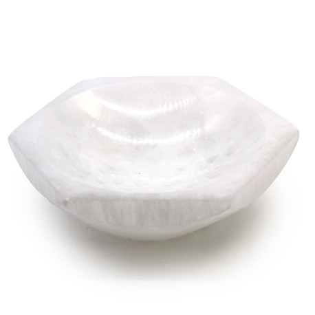 Selenite Hex Bowl - 15cm