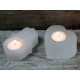 Selenite Hamsa Candle Holder