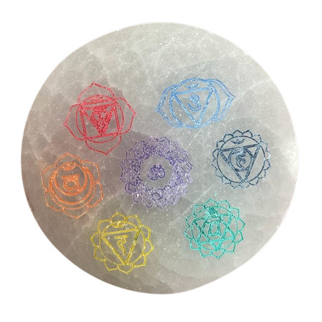 Small Charging Plate 8cm - Chakra Design - colour