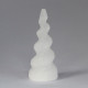 Selenite Spiral Unicorn Horn Tower - 10 cm