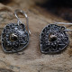 Silver &amp; Gold Earring - Mandala Hearts