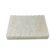 White Onxy Ridged Soap Dish