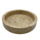 Round Honey Marble Flat Soap Dish