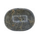 Classic Oval Grey Marble Soap Dish