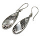 Shell &amp; Silver Earrings - Teardrop- MOP