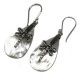 Shell &amp; Silver Earrings - Dragonflies - MOP