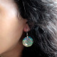 Shell &amp; Silver Earrings - Dragonflies - MOP