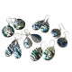 Shell &amp; Silver Earrings - Abalone